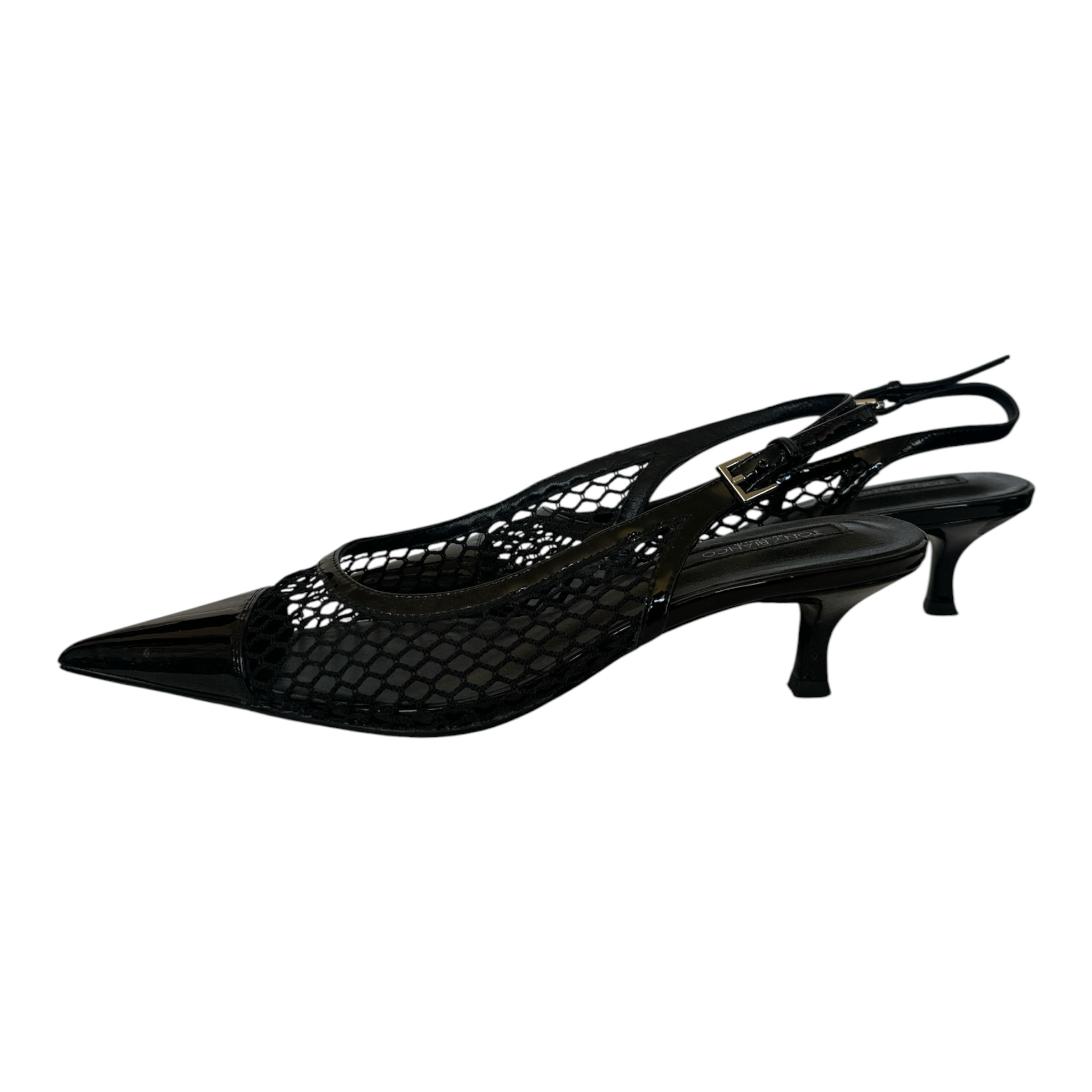 Tony Bianco Kendall Mesh & Patent Leather Sling back Heels