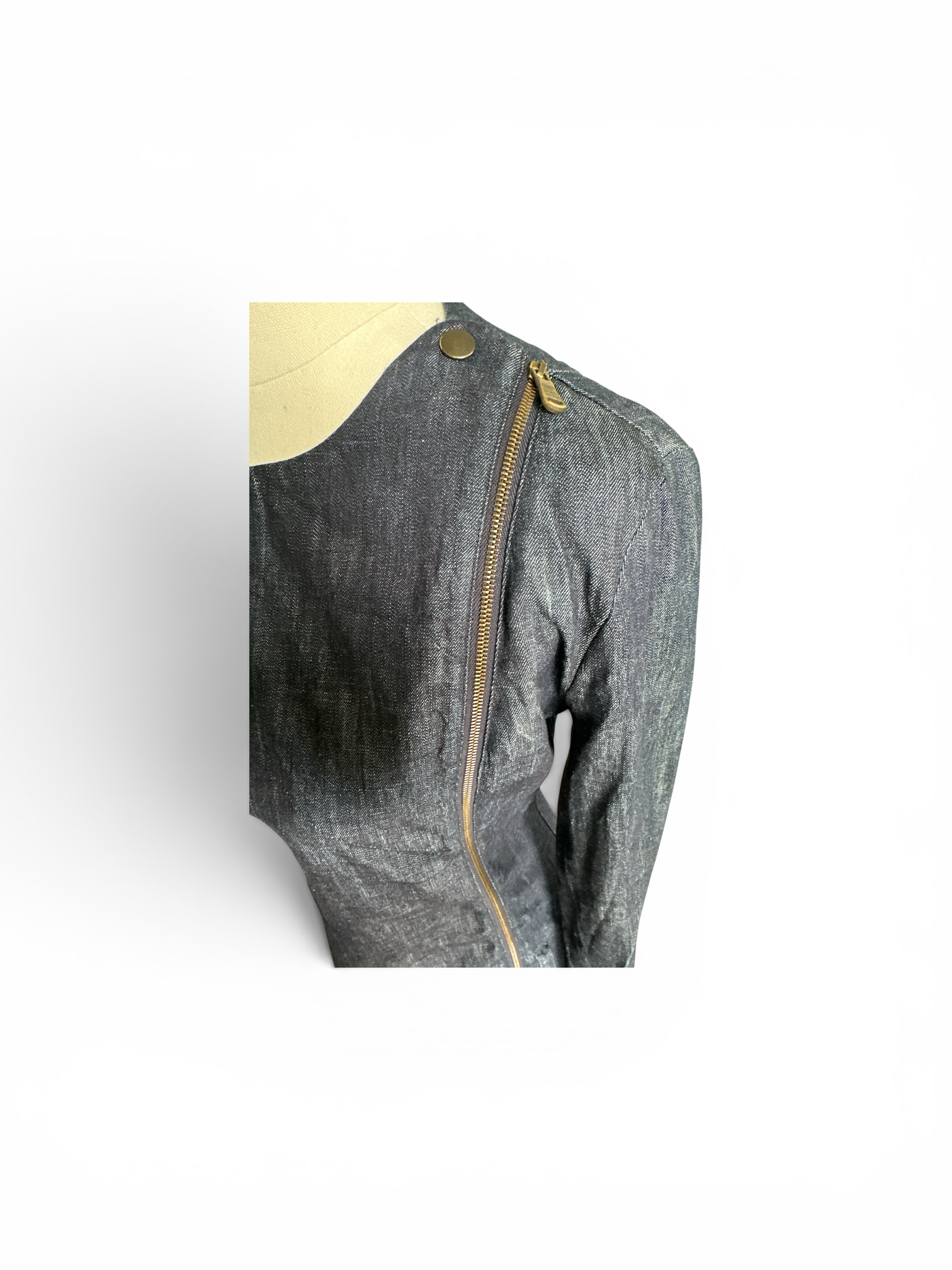 Tomas Maier Denim Zip Up Dress