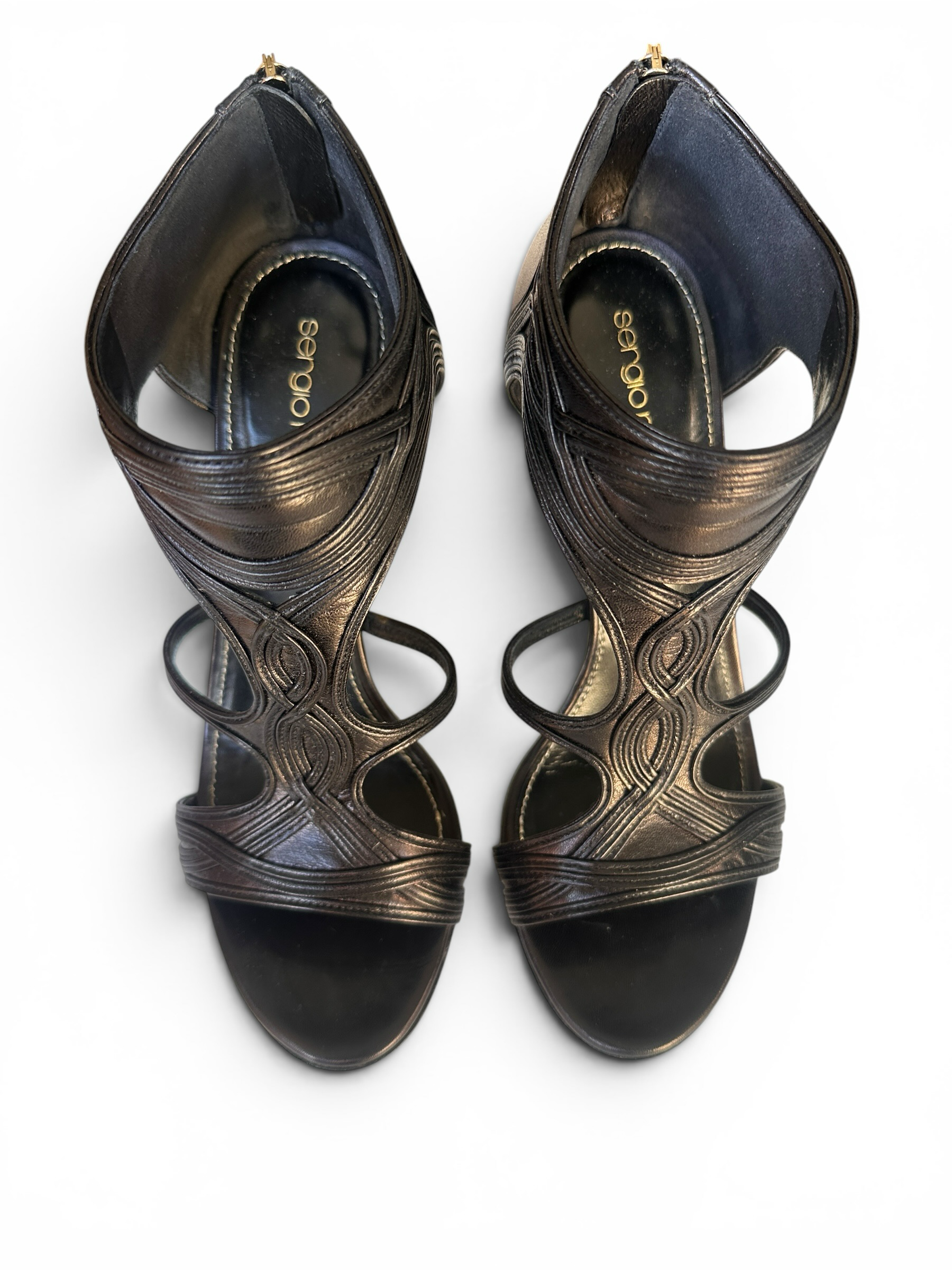 Sergio Rossi Zip 11cm Sandal Size 38.5