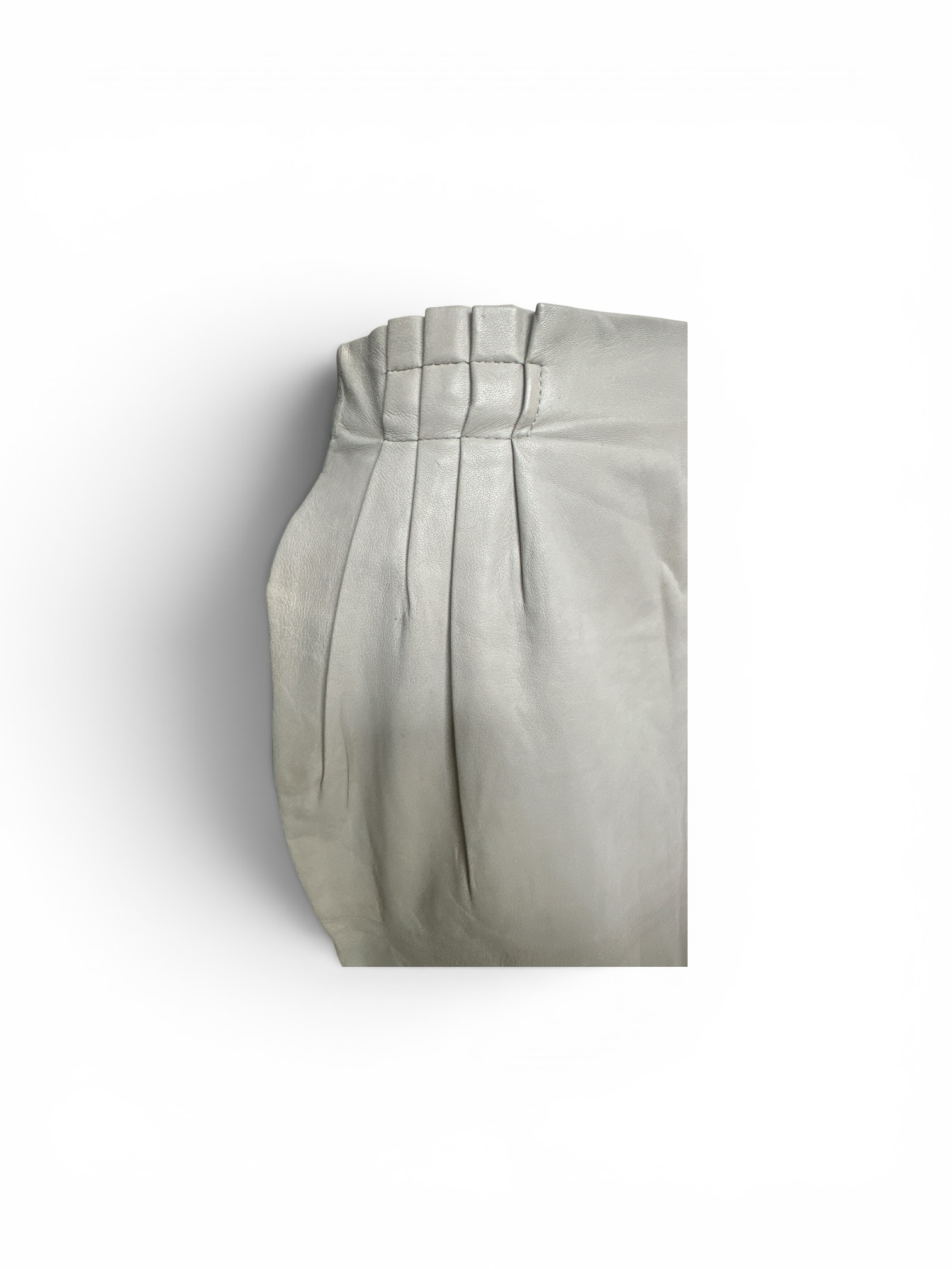 Arabella Ramsey Nude Leather Mini Skirt
