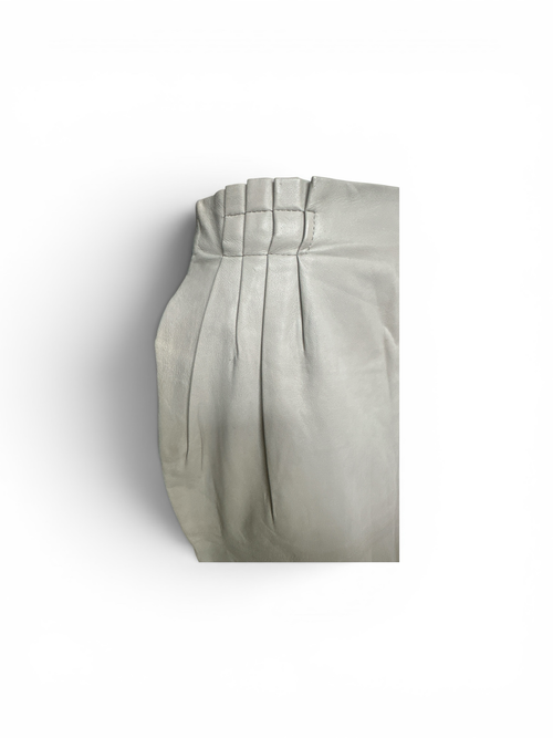 Arabella Ramsey Nude Leather Mini Skirt