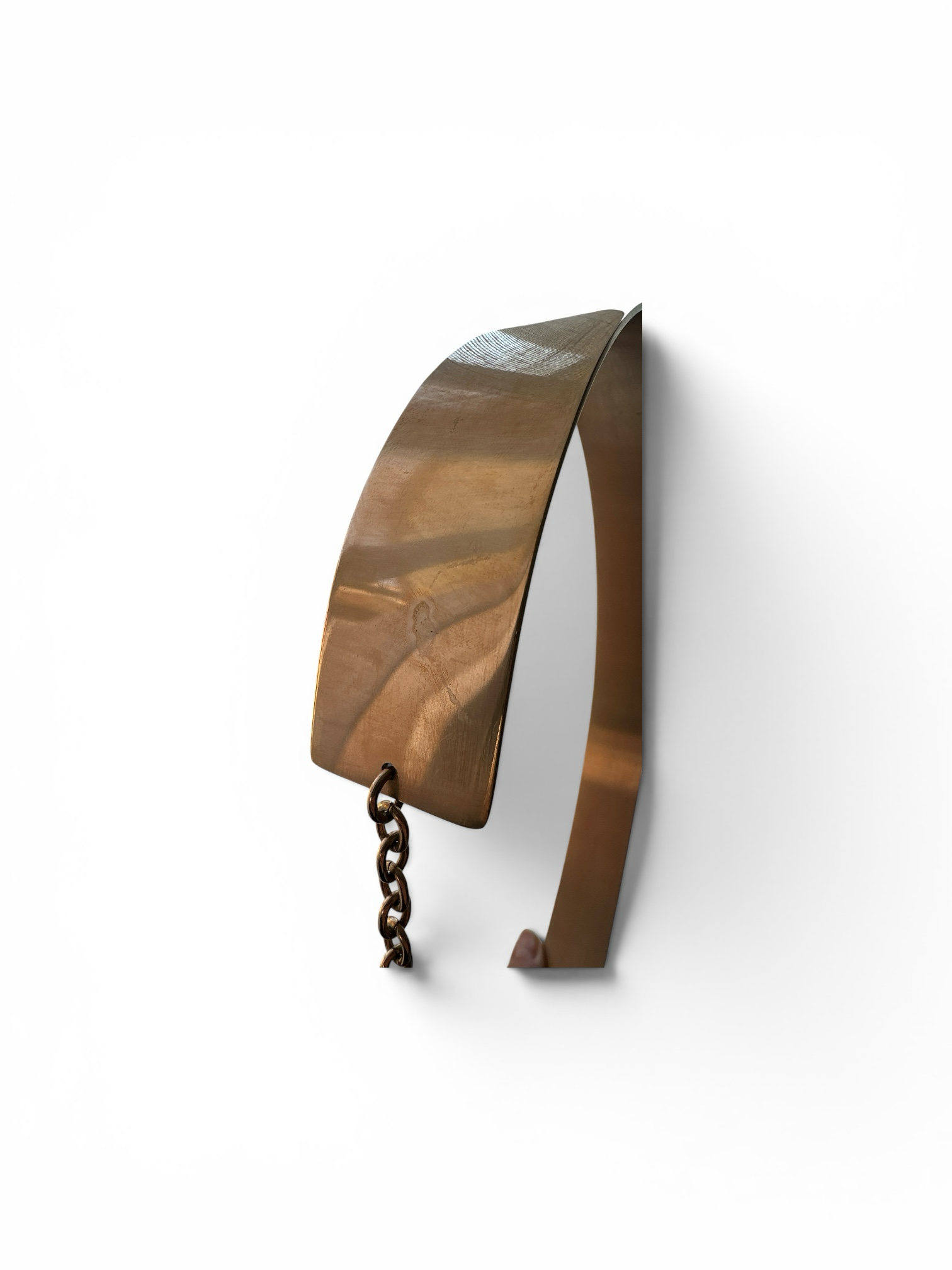 Structured Metallic Mirror Waist Belt