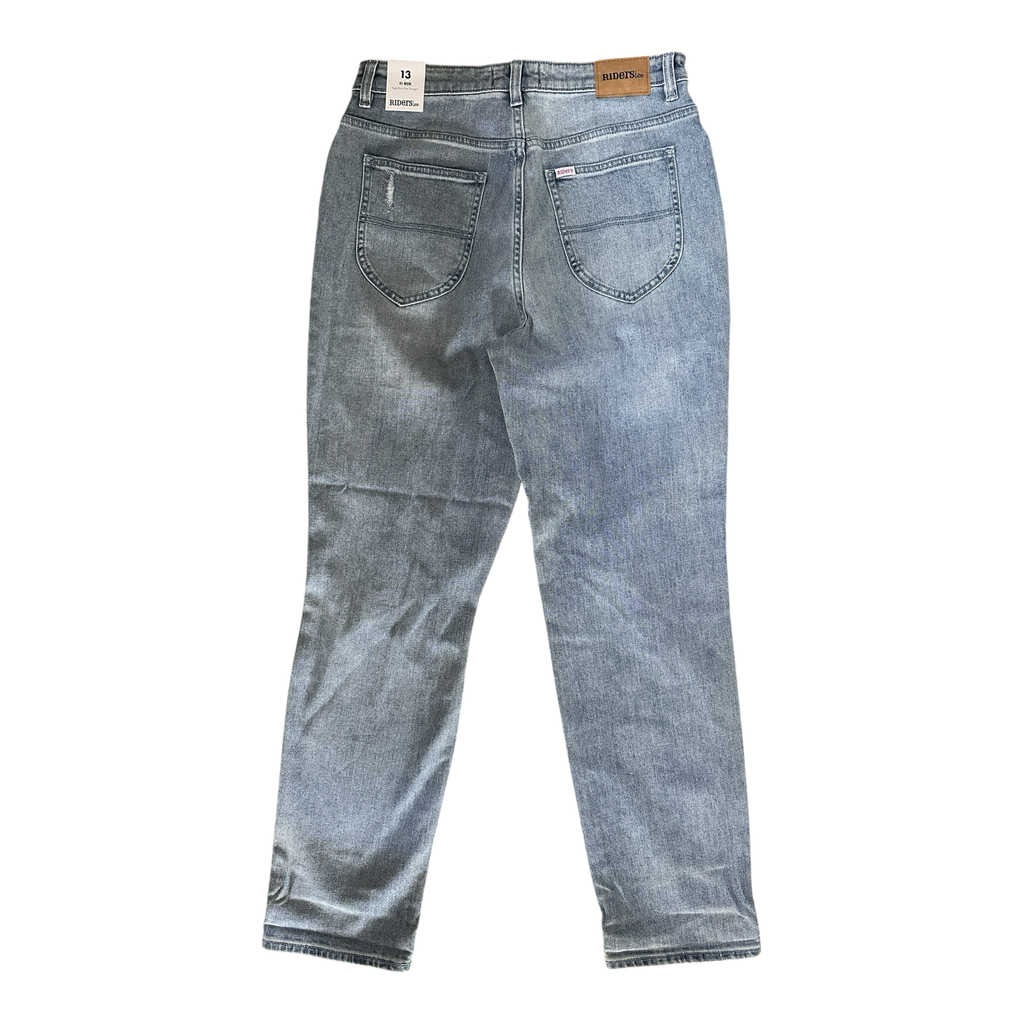 Riders by Lee Hi Mom High Rise Slim Straight Distressed Jeans Size 13 BNWT RRP: $119.95
