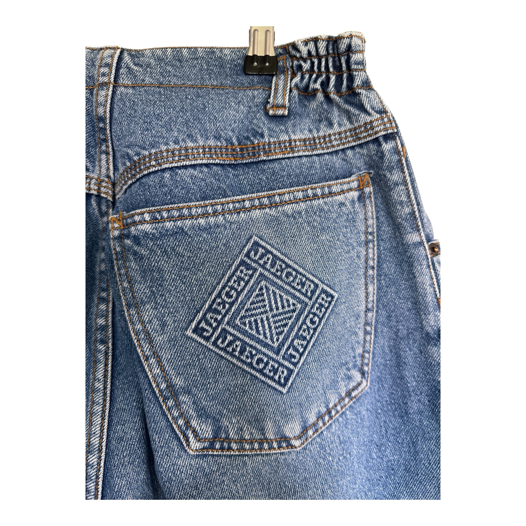 Jaeger Vintage Horseshoe Gathered Waist Jeans Size 14