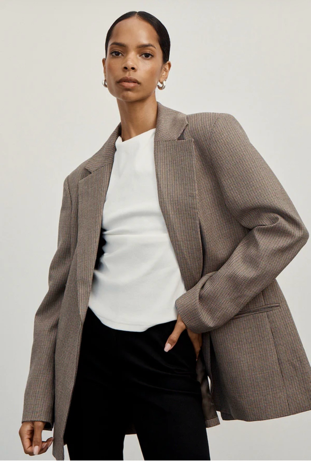 Dissh Buff Oversized Houndstooth Blazer Size 8 BNWOT RRP $249