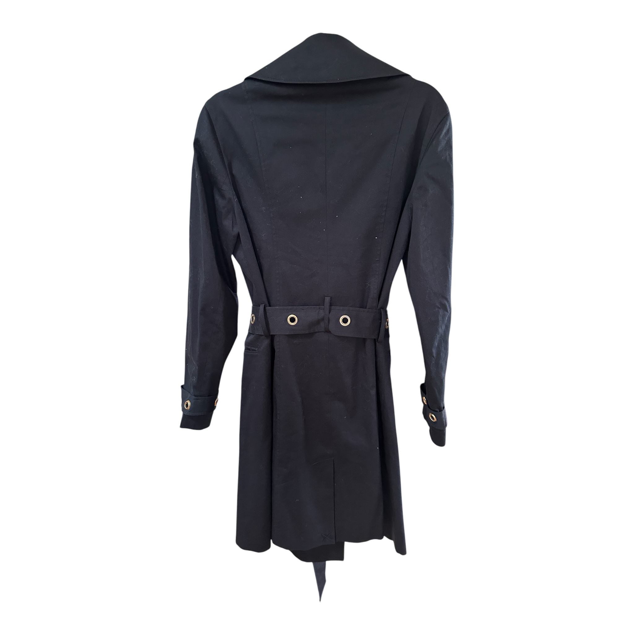 Trent Nathan Navy Blue Mid Length Trench Coat Size 10