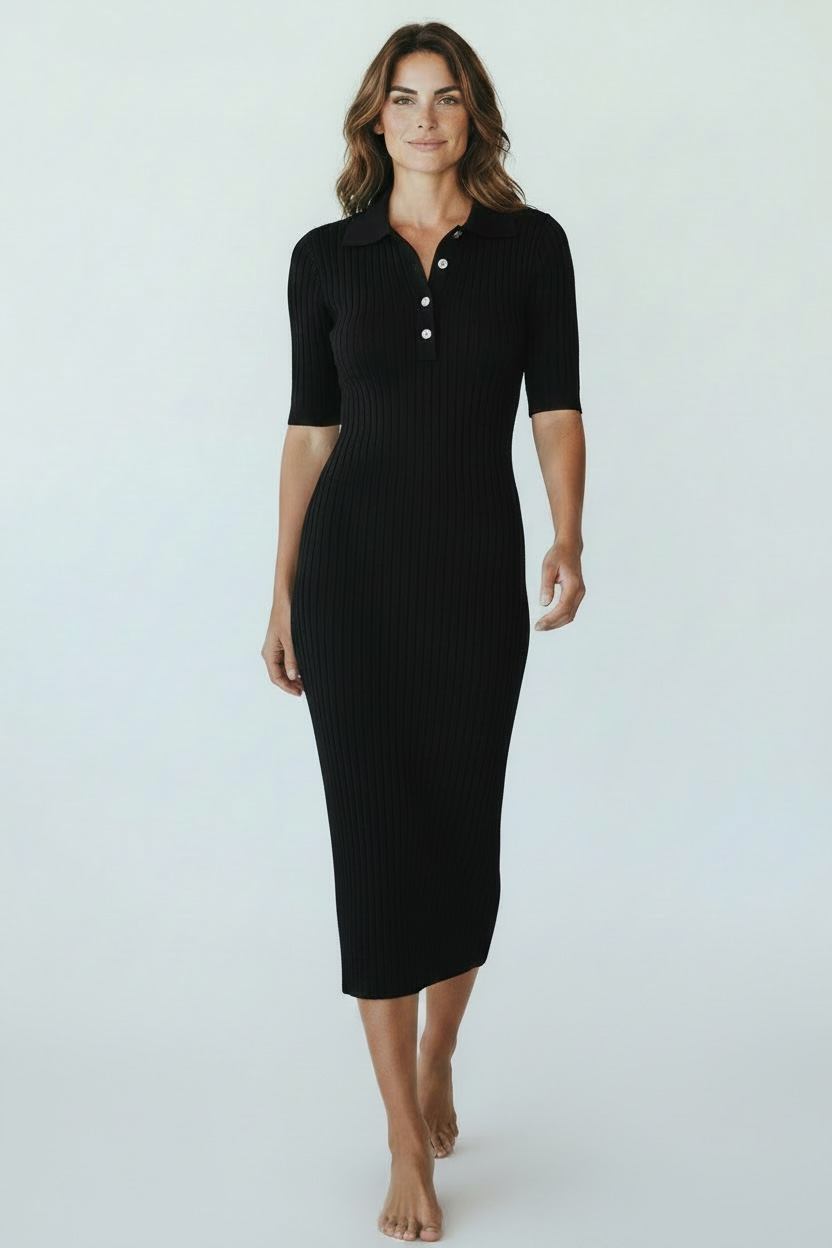 Elka Collective Ribbed Midi Dress Size 10