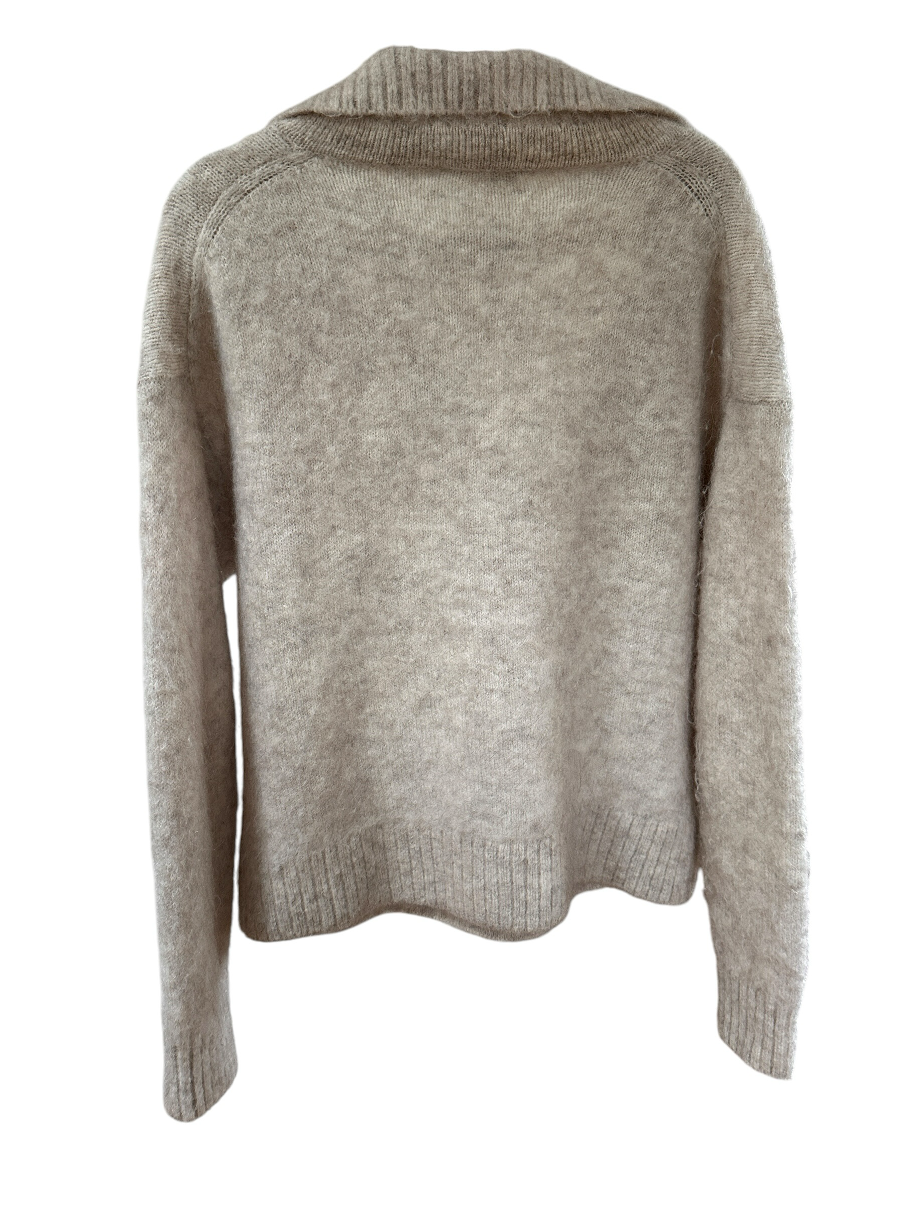 Country Road Collared, V Neck Mohair Blend Knit Size M