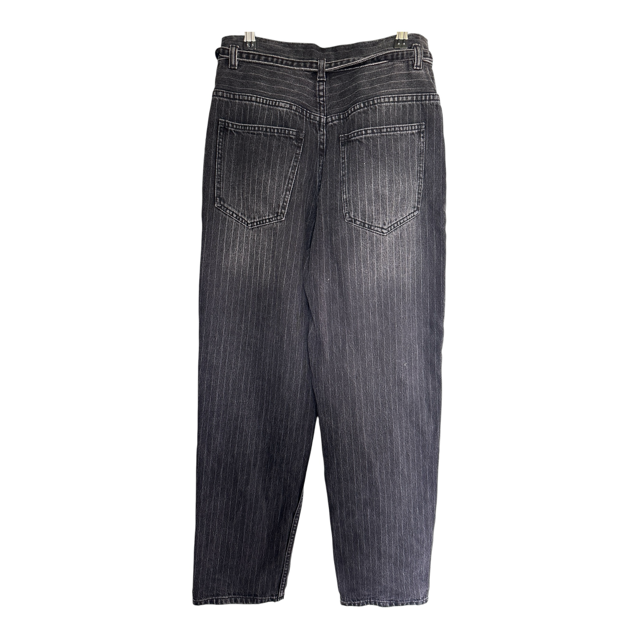 Camilla and Marc Black Pin Striped Tie Waist Jeans Size 24