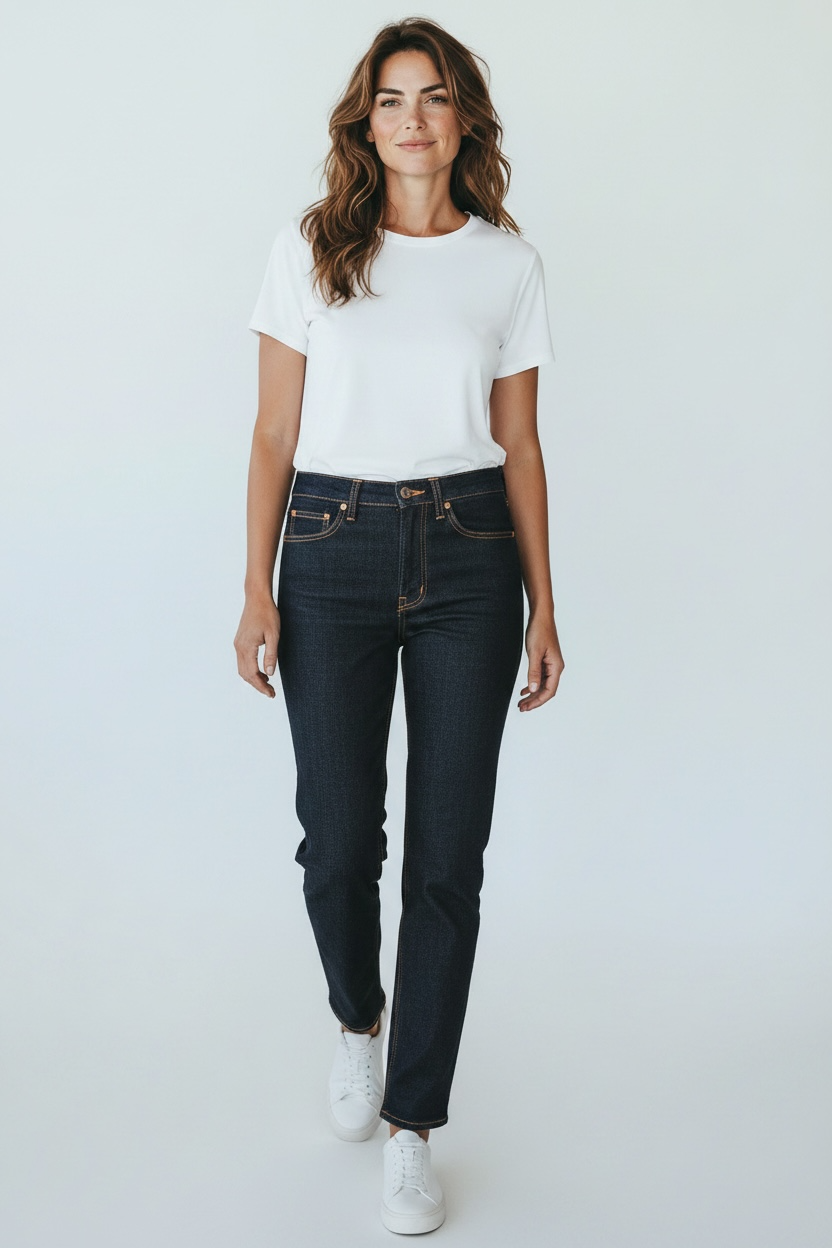 Nudie Dark Wash Straight Leg Jeans
