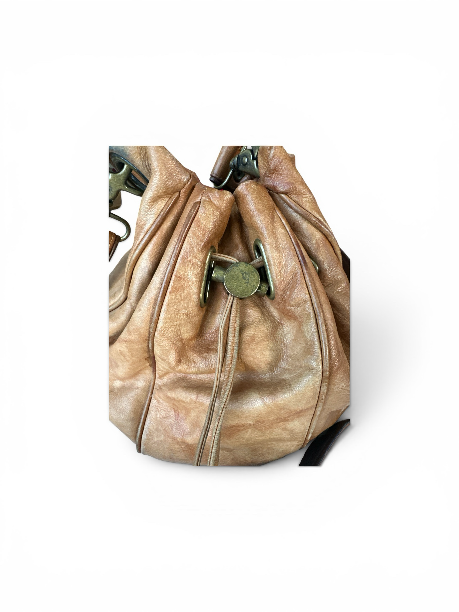 Mimco Tan Cocoon Bucket Bag