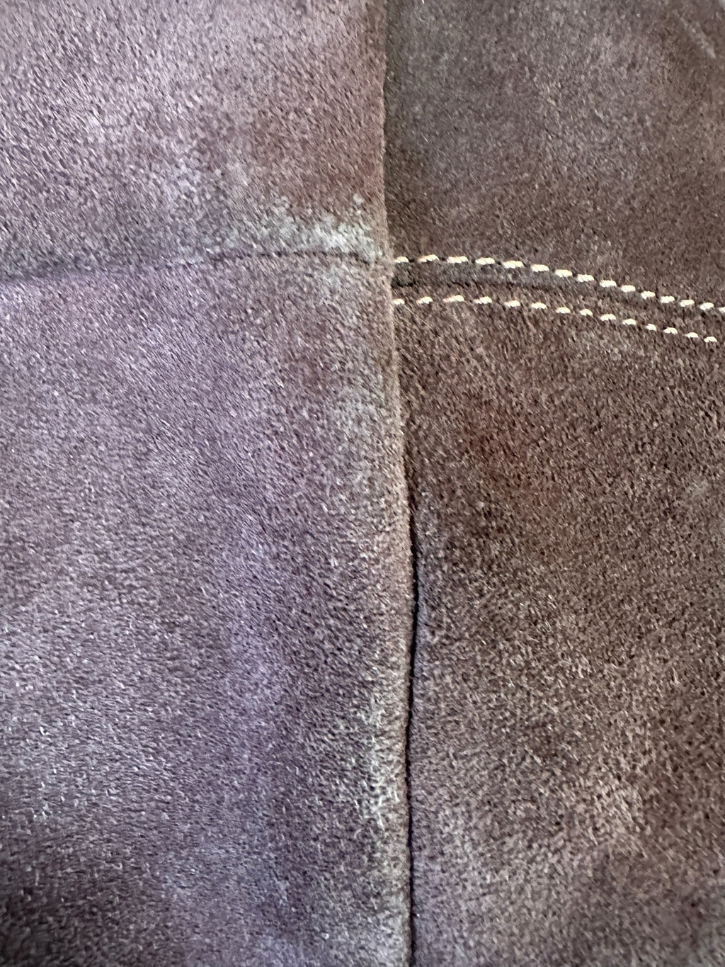 Brown Suede Slouch Bag With Attached Internal Zip Wallet