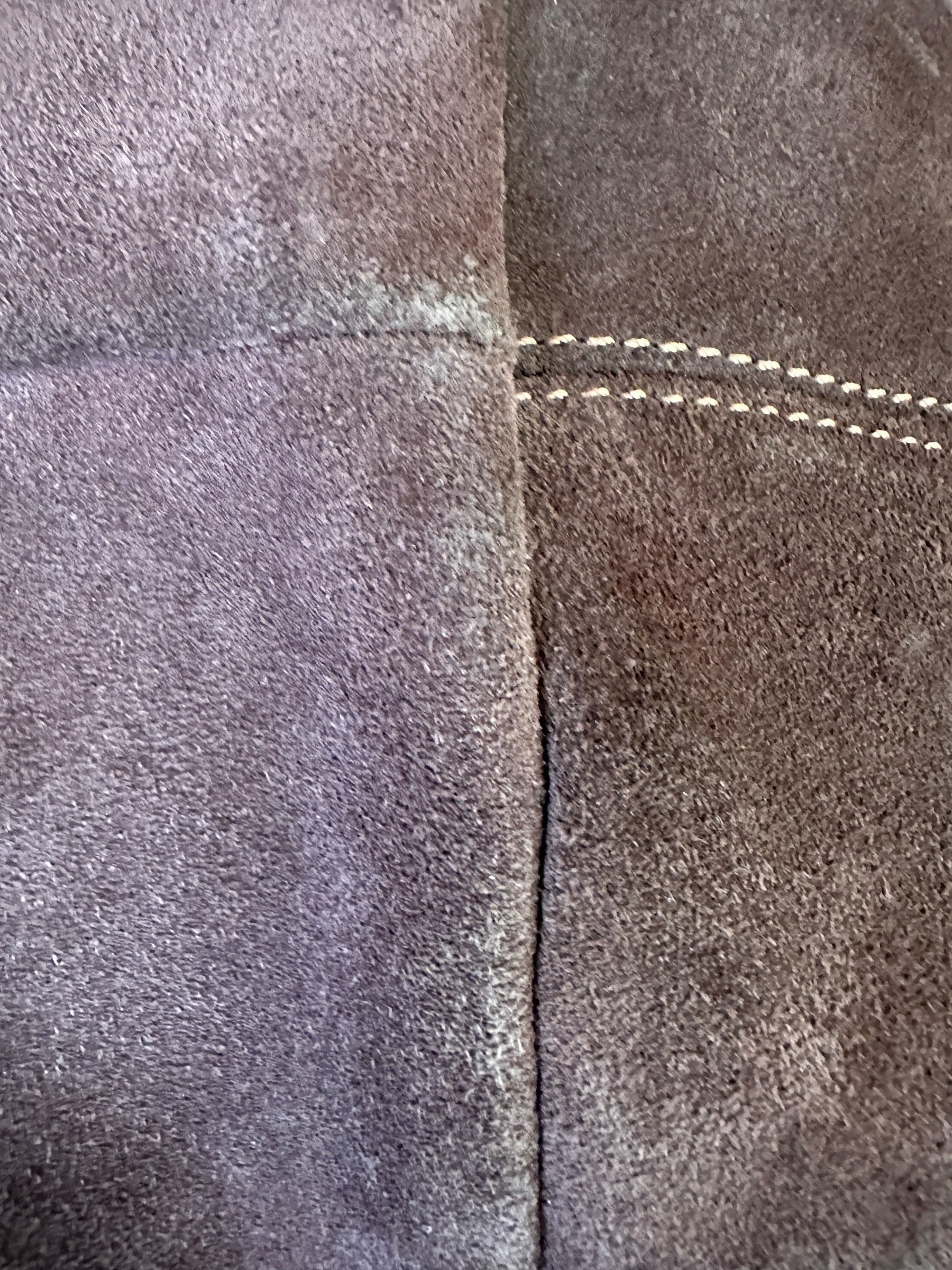 Brown Suede Slouch Bag With Attached Internal Zip Wallet