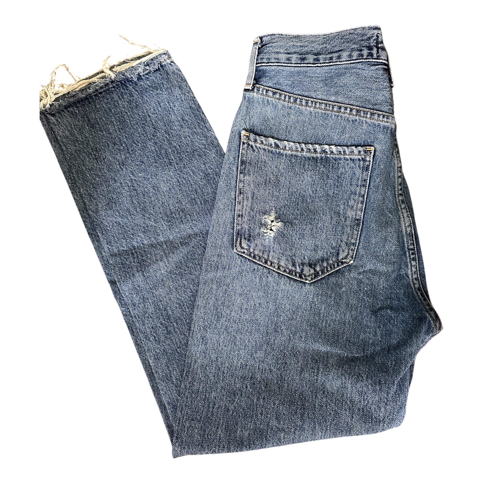 Agolde Lightly Distressed Straight Leg Jeans Size 26