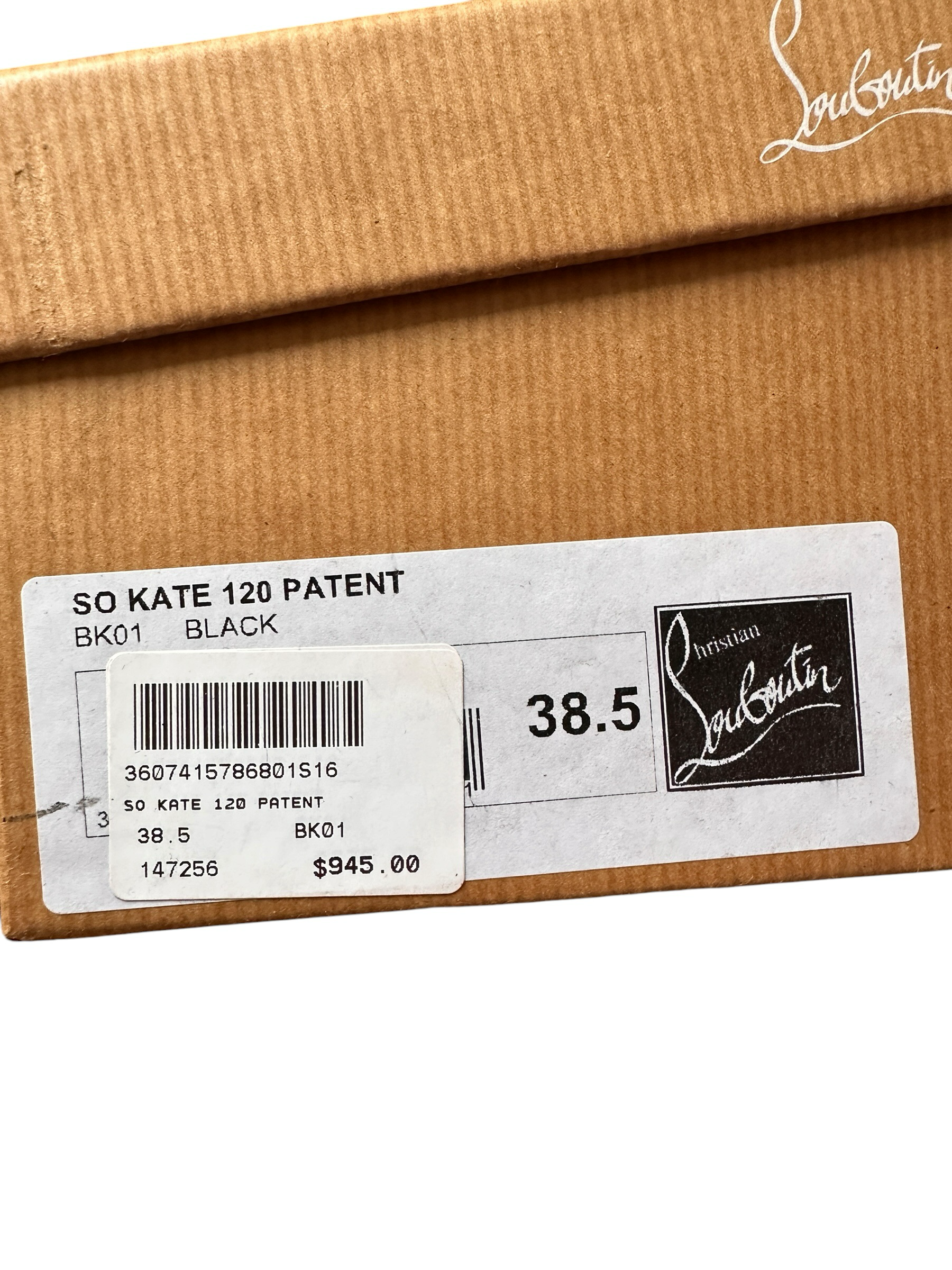 Christian Louboutin So Kate Patent 12cm Heels Size 38.5 - AUTHENTIC